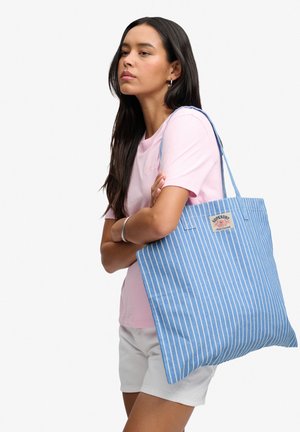 Superdry & Co, SUPERDRY OXFORD STRIPE TOTE BAG.. - Shopping Bag - broker blue stripe