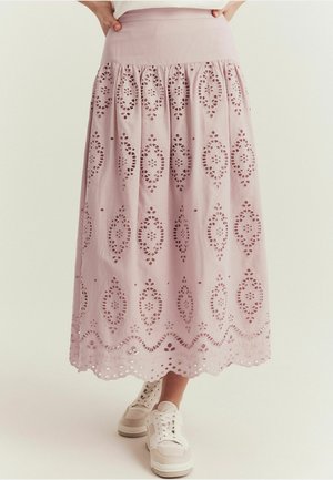 EMBROIDERED - A-Linien-Rock - pink