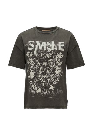 QS IM USED-LOOK - T-Shirt print - anthrazit