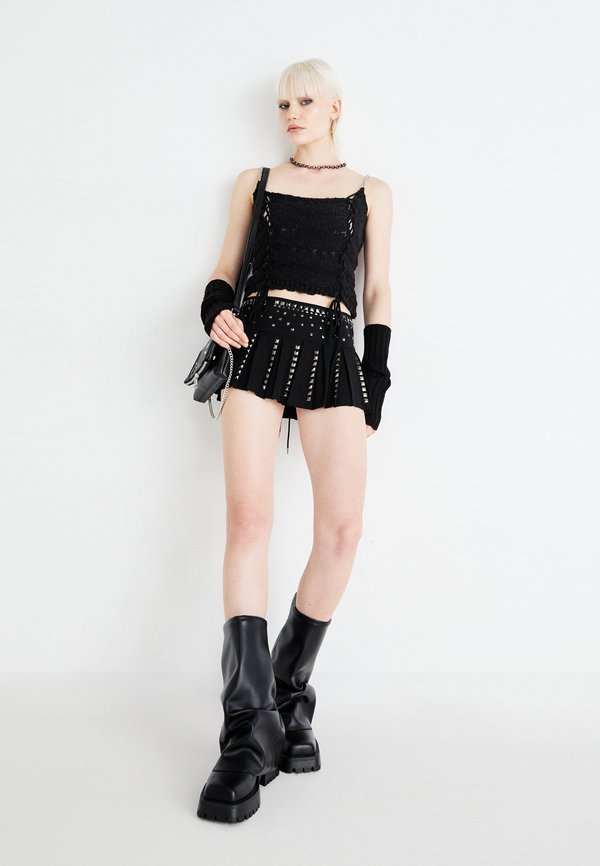 MICRO STUDDED SKIRT - Mini skirt3