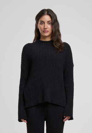 Strikkegenser - black