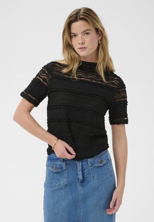 Nyomott mintás póló - black deep