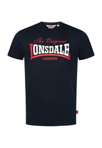 NORMALE PASSFORM ALDINGHAM - Tričko s potlačou - dark navy red white