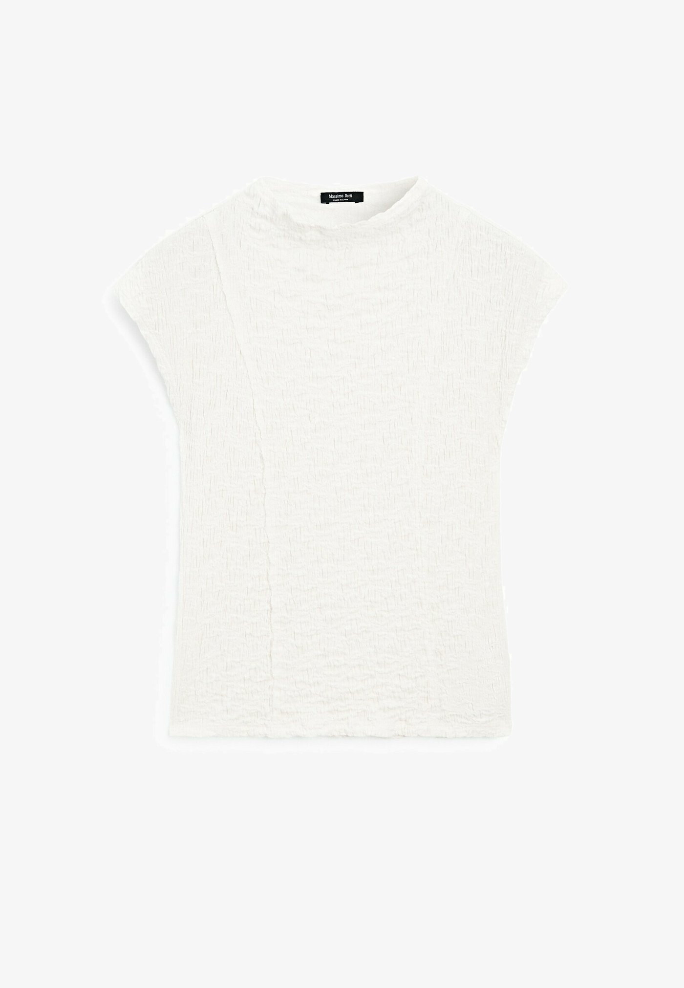 ☆Massimo Dutti☆ 100% mercerized cotton t-shirt with ribbed ☆Massimo Dutti☆ 100% mercerized cotton t-shirt with ribbed