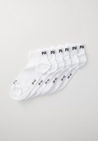 QUARTER PLAIN UNISEX 6 PACK - Sportssokker - white