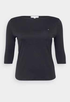 Tommy Hilfiger Curve SLIM CODY BOAT 3/4 - Long sleeved top - black