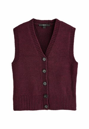 BUTTON FRONT TANK - REGULAR FIT - Vest - burgundy red