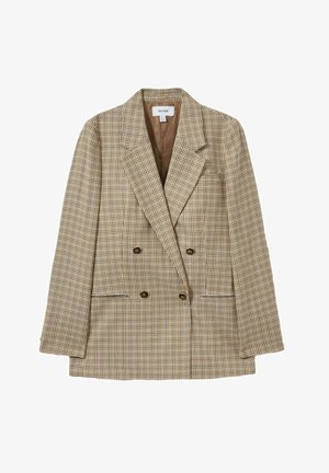 Reiss, REGULAR FIT - VIDA DOUBLE BREASTED HOUNDSTOOTH CHECK - Bleiser - brown check