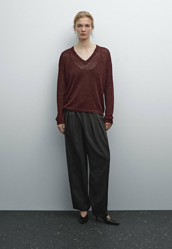 CUTWORK - Jumper - bordeaux2