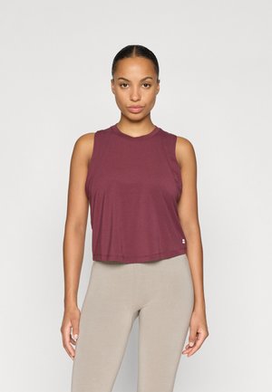 SOFT FLOW STUDIO TWIST BACK TANK - Linne - garnet red