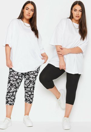 2 PACK FLORAL - Leggings - Hosen - black