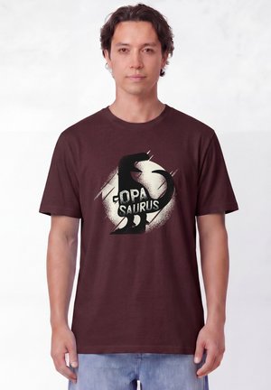 watapparel, OPASAURUS UNISEX - T-Shirt print - red brown