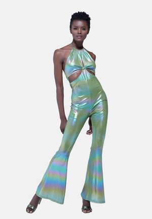 CUT OUT HALTER-NECK - Jumpsuit - green