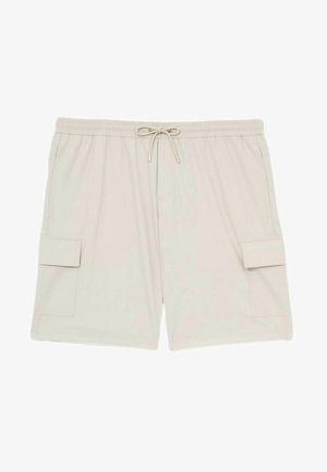 Beezid cargo lühikesed püksid elastse vöökoha ja paelaga, millel on kaks küljetaskut. Sile tekstuur ja mugav lõige.