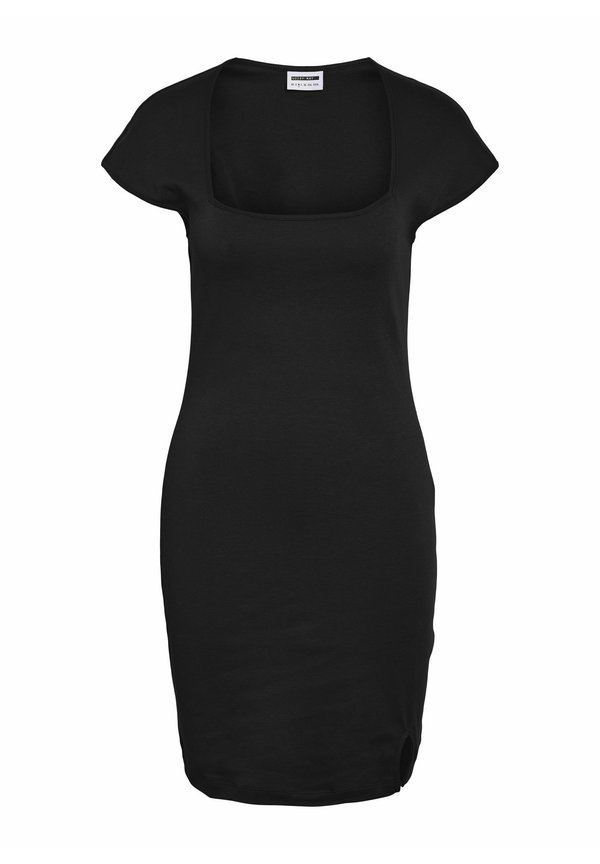 KURZES MIT U-BOOT-AUSSCHNITT UND KURZEN ÄRMELN - Etuikleid - schwarz