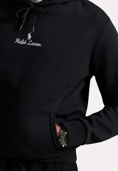 Polo Ralph Lauren LOGO DOUBLE-KNIT HOODIE - Sportinis megztinis - black