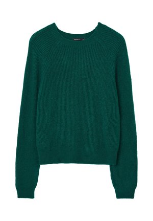UNIFARBENER MIT RUNDHALSAUSSCHNITT - Maglione - ottanio