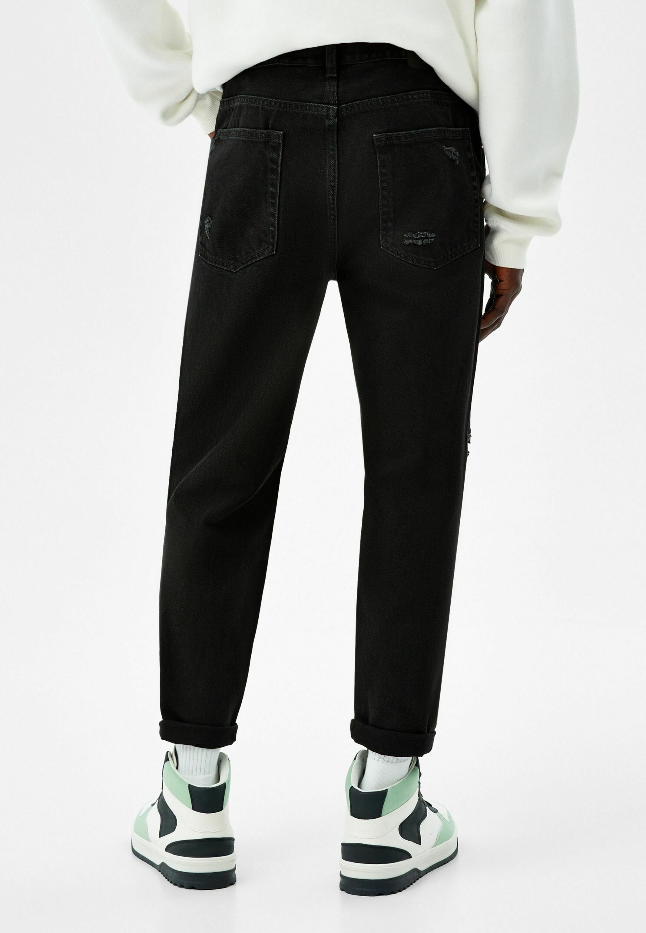 Bershka JOGGER RIPPED - Jeans baggy - black/nero - Zalando