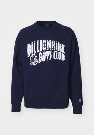 Felpa navy in cotone con collo a girocollo, caratterizzata da un grande logo stampato bianco "Billionaire Boys Club" e un grafico di un astronauta.