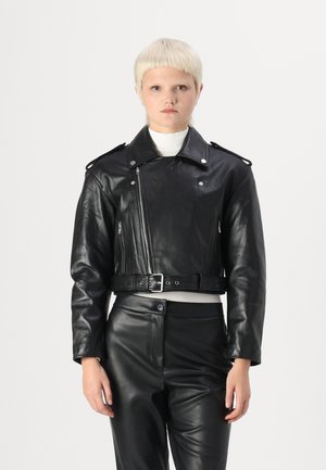 VILA VIROLEY BIKER JACKET - Læderjakker - black