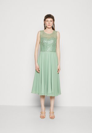 Swing MIDIKLEID AUS PAILLETTE MIT CHIFFON ROCK - Cocktail φόρεμα / Φόρεμα για πάρτι - aloe green