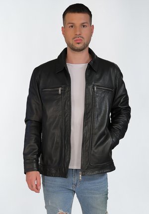 Lederjacke - black