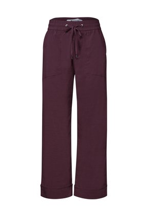 Street One, STRAIGHT LEG HOSE IM CASUAL FIT MIT TURN-UP - Broek - rustic rouge