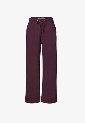 Street One, STRAIGHT LEG HOSE IM CASUAL FIT MIT TURN-UP - Broek - rustic rouge