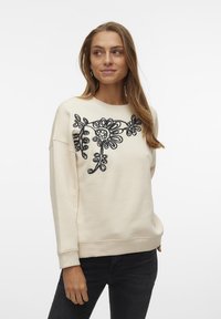 Vero Moda Tall - VMSELMA NELI - Sweatshirt - birch/black Thumbnail-Bild 1