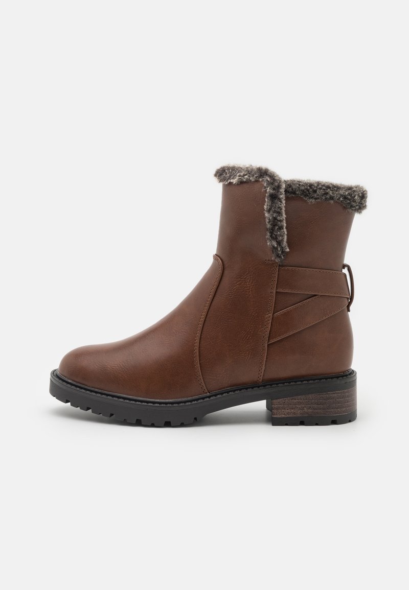 Anna Field Wide Fit Kotníkové boty - cognac