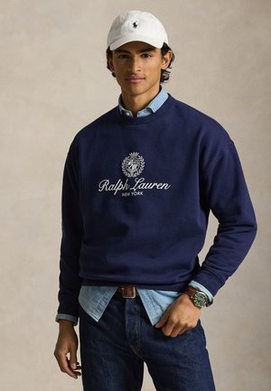 RELAXED FIT FLEECE GRAPHIC SWEATSHIRT - Sweatshirt - newport navy
