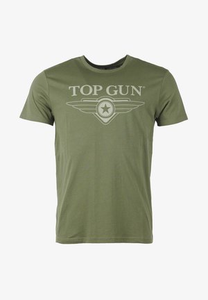 TOP GUN Printtipaita - olive