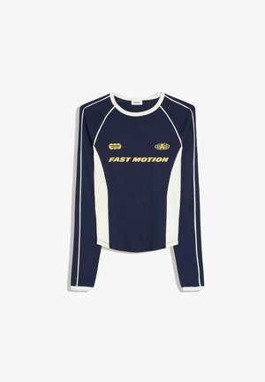 Bershka, LONG SLEEVE PRINT T-SHIRT - T-shirt à manches longues - royal blue