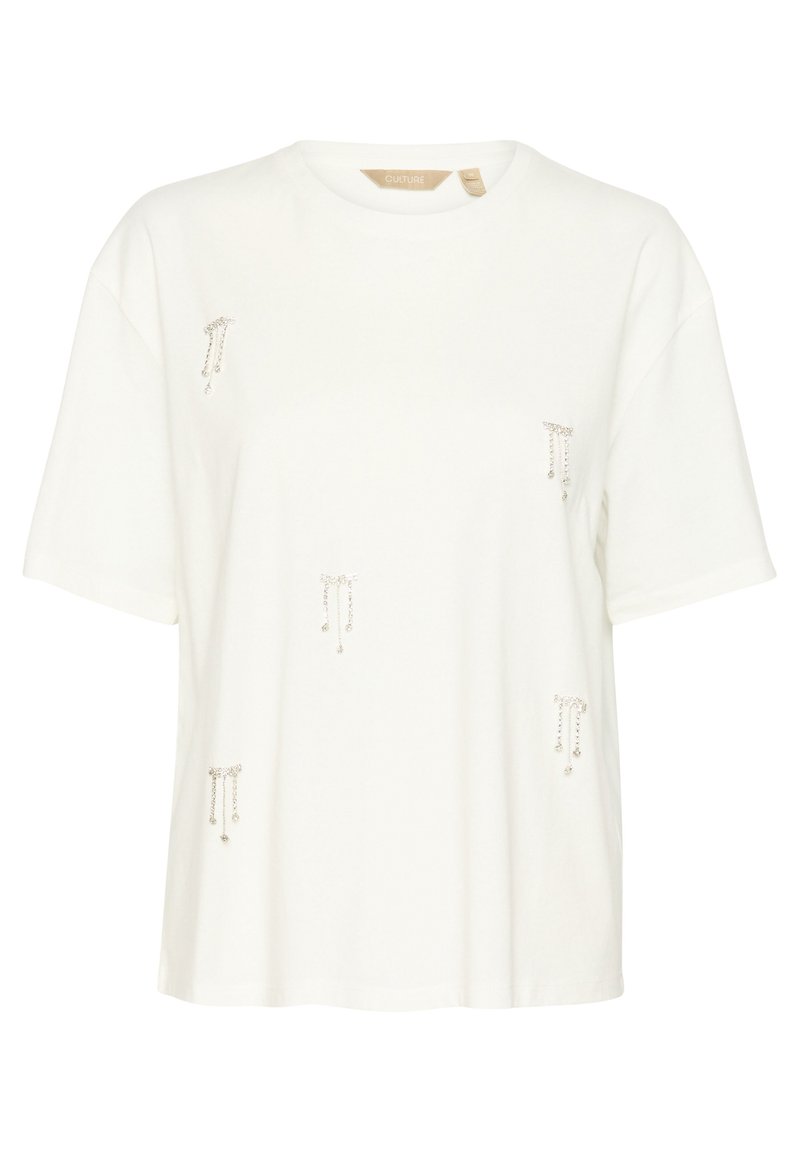 culture T-shirt print crème