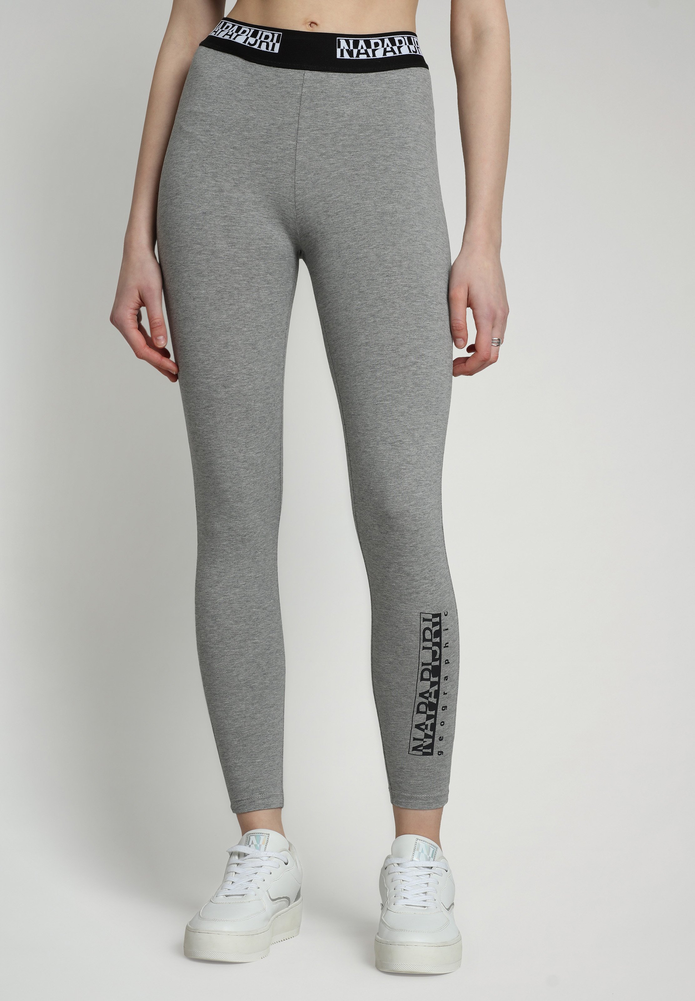Napapijri M-BOX LEGGINGS - Leggings - medium grey melange/grigio -  Zalando.it