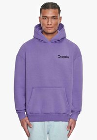 Dropsize HEAVY BLURRED LOGO - Felpa con cappuccio - washedpurple