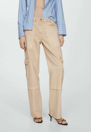 JULIETA - Cargo trousers - písková