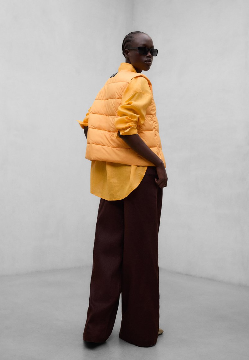 Haut Sans Manches Monteau Los Angeles - Femme - Taille S - Orange - Transparent