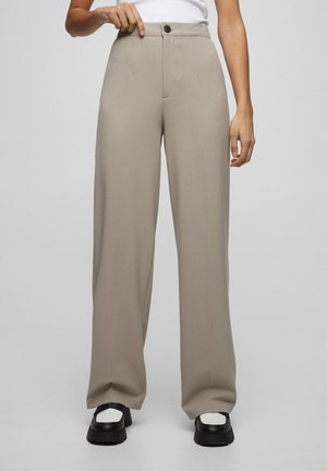REGULAR FIT WITH DARTS - Housut - mottled brown
