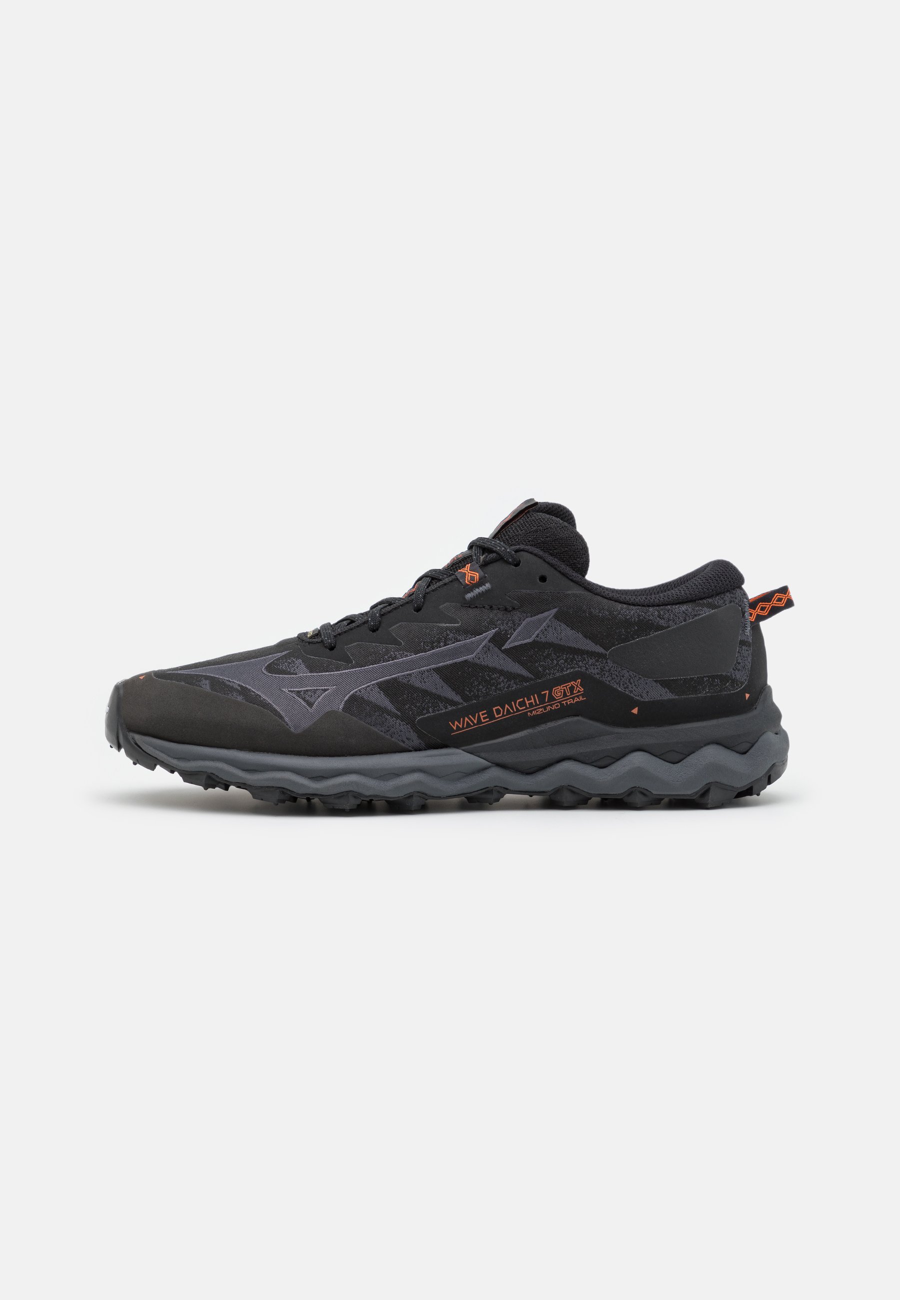 Mizuno WAVE DAICHI 7 GTX - Trail hardloopschoenen - black/iron gate/mecca  orange/zwart - Zalando.nl