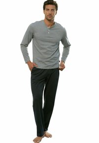s.Oliver SET - Nachtwäsche Set - grau meliert schwarz