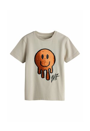 Next, SHORT SLEEVE GRAPHIC T-SHIRT  - REGULAR FIT - T-Shirt print - cement smile sequin