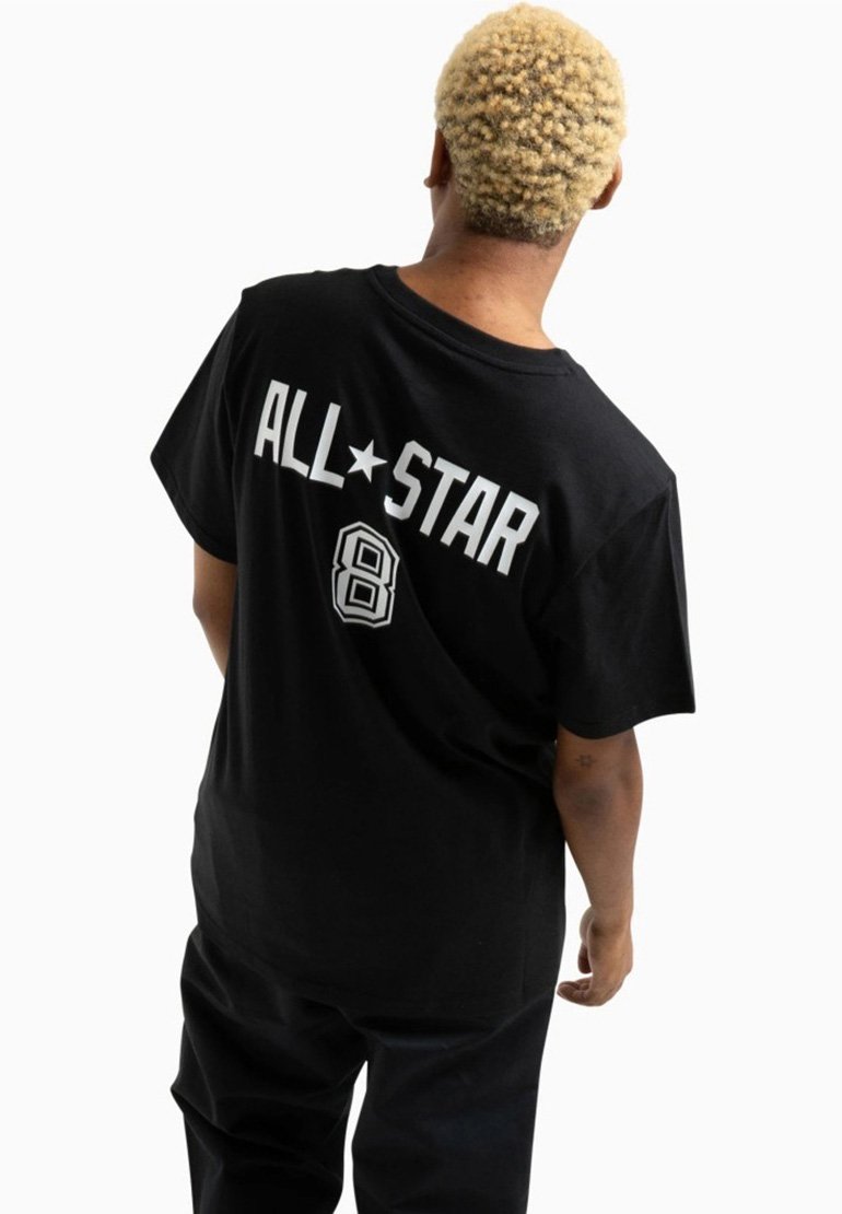 Converse RETRO CHUCK SOCCER - Camiseta estampada - schwarz