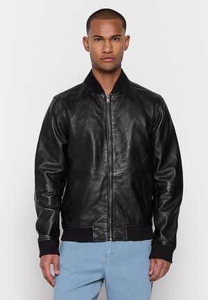 BERNE - Lederjacke - black