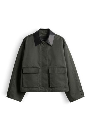OPUS, RELAXED STRAIGHT CUT - Imitatieleren jas - sage grey