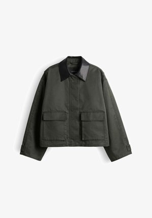 OPUS, RELAXED STRAIGHT CUT - Imitatieleren jas - sage grey