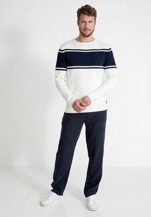 CREW - Strickpullover - off white navy