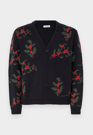 Only & Sons ONSXMAS UNISEX - Strickjacke - dark navy/poppy red/jungle green