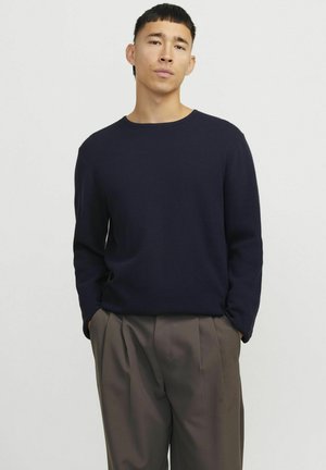JJEGEORGE CREW NECK NOOS - Stickad tröja - navy blazer