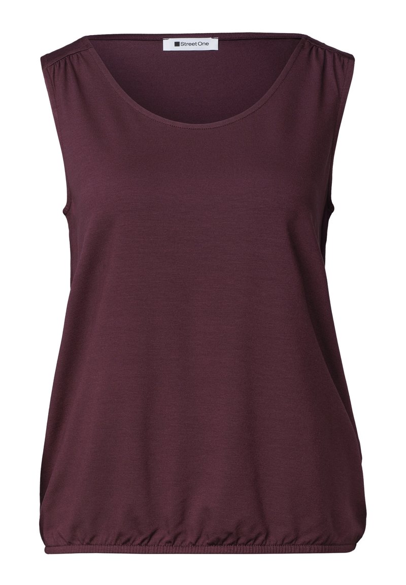 Street One TOP MADE OF JERSEY WITH ELASTIC HEM - Top - rustic rouge ...
